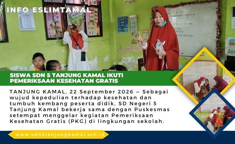 Siswa SDN 5 Tanjung Kamal Ikuti Pemeriksaan Kesehatan Gratis