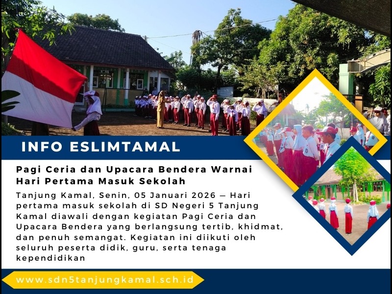 Pagi Ceria dan Upacara Bendera Warnai Hari Pertama Masuk Sekolah