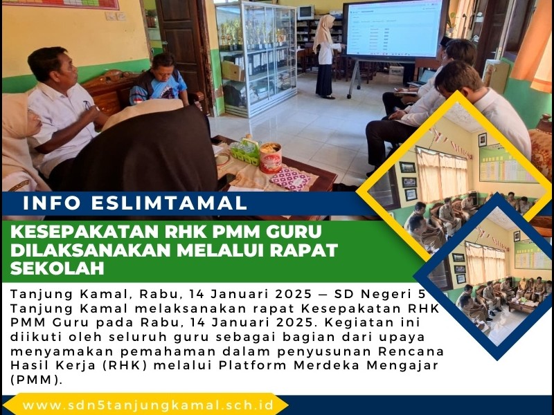Kesepakatan RHK PMM Guru Dilaksanakan Melalui Rapat Sekolah