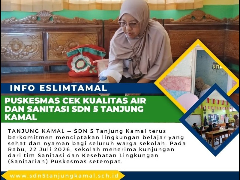 Puskesmas Cek Kualitas Air dan Sanitasi SDN 5 Tanjung Kamal
